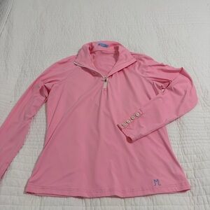 J. McLaughlin | Barbie Pink ¼ Zip Too | Small |  Minor Flaw | Athleisure